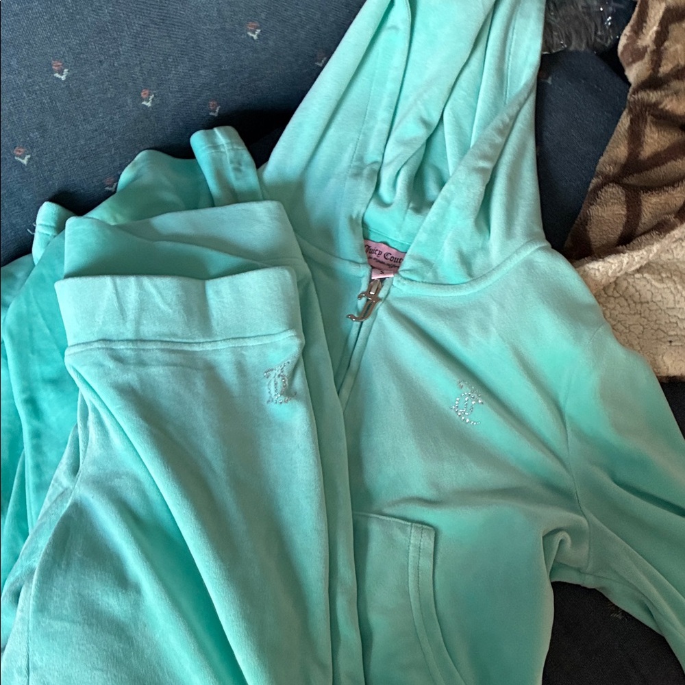 Juicy Couture Aqua Zip-Up Hoodie